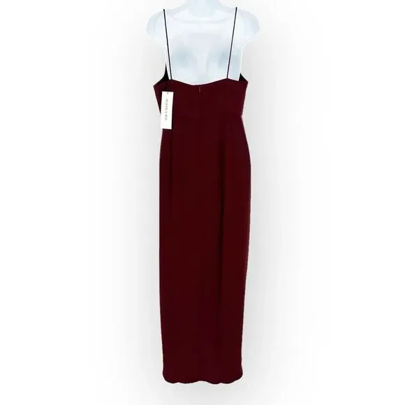 SHONA JOY NWT Core Cocktail Wrap Dress in Burgundy- size 8- coquette  cocktail